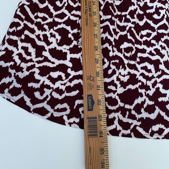 Loft side tie dolman dress women’s size XS, Red Raisin color - Picture 4 of 11